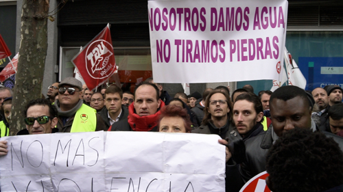 VIDEO | FeSMC UGT Madrid defiende, en una concentración, los puestos de trabajo de las plantillas VTC 