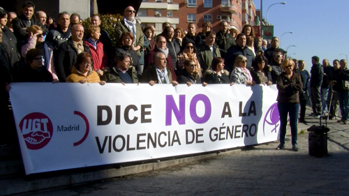 VIDEO | FeSMC UGT Madrid en el minuto de silencio de la ultima víctima de VIOLENCIA MACHISTA 